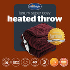 Silentnight Luxury Super Cosy Berry Heated Throw