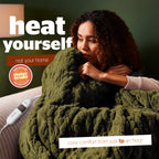 Silentnight Luxury Super Cosy Green Heated Throw