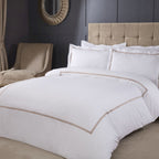 Mayfair Taupe Embroidered Duvet Set
