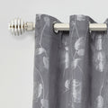 Brushed Silver Metal Sliced Extendable Curtain Pole