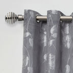 Black Silk Metal Sliced Extendable Curtain Pole