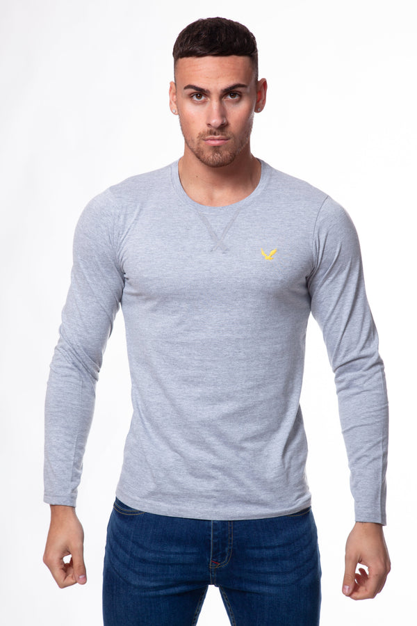 Twisted Soul Bird Embroidered Long Sleeve T-Shirt