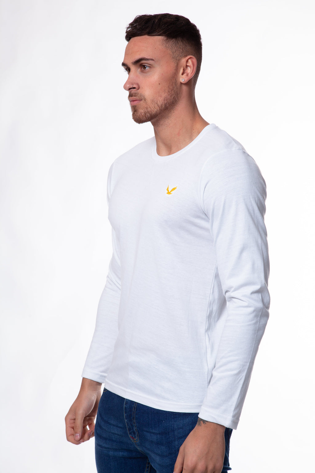 Twisted Soul Bird Embroidered Long Sleeve T-Shirt