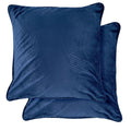 Midnight Navy Embossed Geo Velvet Cushion Covers (Pair)