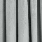 Midnight Silver Embossed Velvet Thermal Eyelet Door Curtain