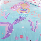 Mermaid Vibes Aqua Reversible Kids Duvet Set