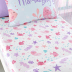 Mermaid Vibes Aqua 25cm Fitted Bed Sheet