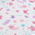 Mermaid Vibes Aqua 25cm Fitted Bed Sheet