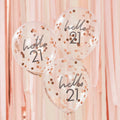 Hello 21 Birthday Balloons