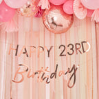 Customisable Milestone Rose Gold Birthday Banner- 5 Inner Pack