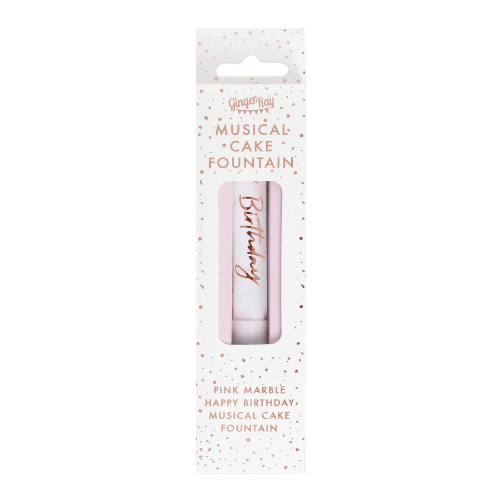 Musical Happy Birthday Sparkler Candle Fountain- 5 Inner Pack