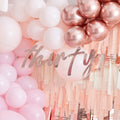 30th Rose Gold Happy Birthday Banner Bunting- 5 Inner Pack