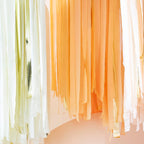 Peach and Gold Hanging Streamer Party Backdrop