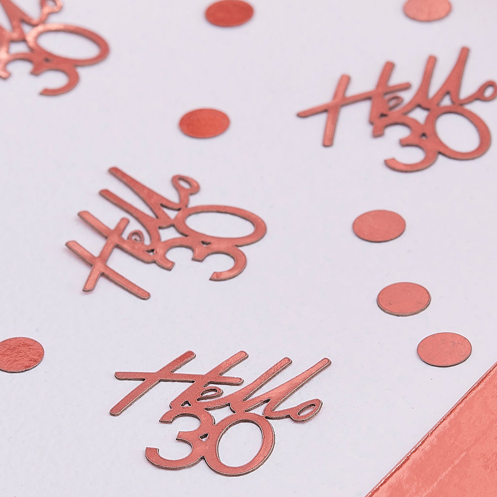 30th Rose Gold Birthday Confetti