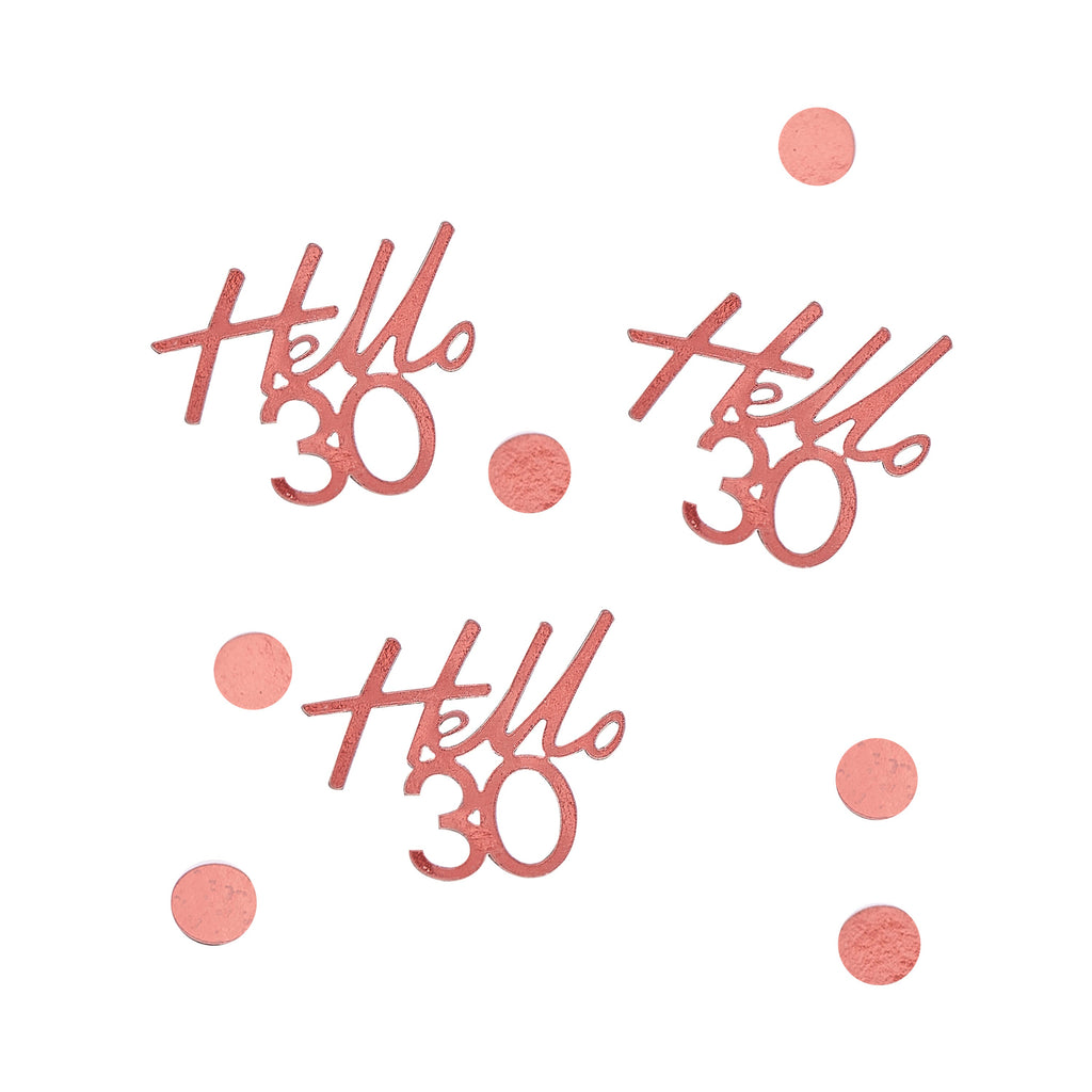 30th Rose Gold Birthday Confetti