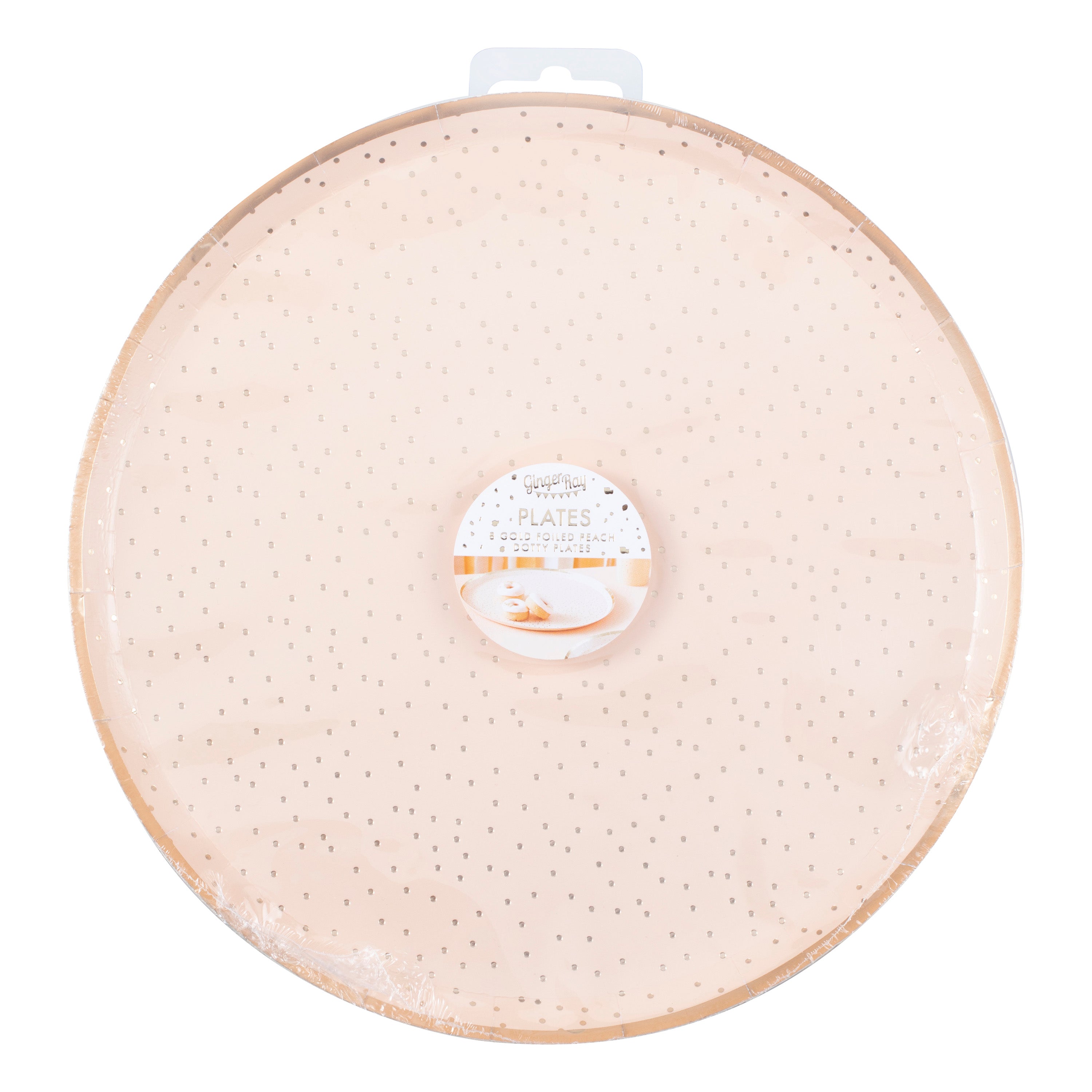 Peach and Gold Party Plates- 5 Inner Pack