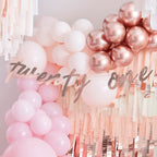 21st Rose Gold Happy Birthday Banner Bunting- 5 Inner Pack