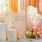 Peach Sprayed Orb Party Balloons- 5 Inner Pack