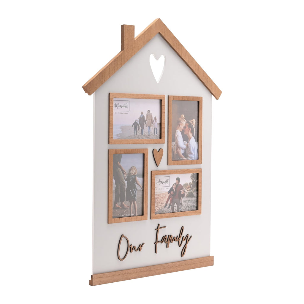 House Shaped Family Collage Photo Frame