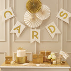Ivory & Gold Cards Bunting - Metallic Perfection