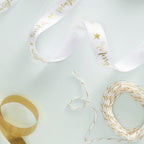 Merry Christmas Gold Foiled Ribbon Kit - Metallic Star