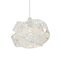 Matt White Ornate Fretwork Layered Light Shade