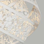 Matt White Ornate Fretwork Layered Light Shade