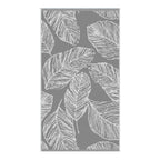 Matteo Grey Leaf Print 550gsm Cotton Towels