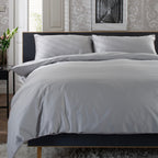 The Lyndon Company Mayfair Grey Cotton Sateen 800TC Duvet Set