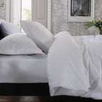The Lyndon Company Mayfair White Cotton Sateen 800TC Duvet Set