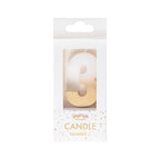 Gold Ombre 3 Number Birthday Candle- 5 Inner Pack