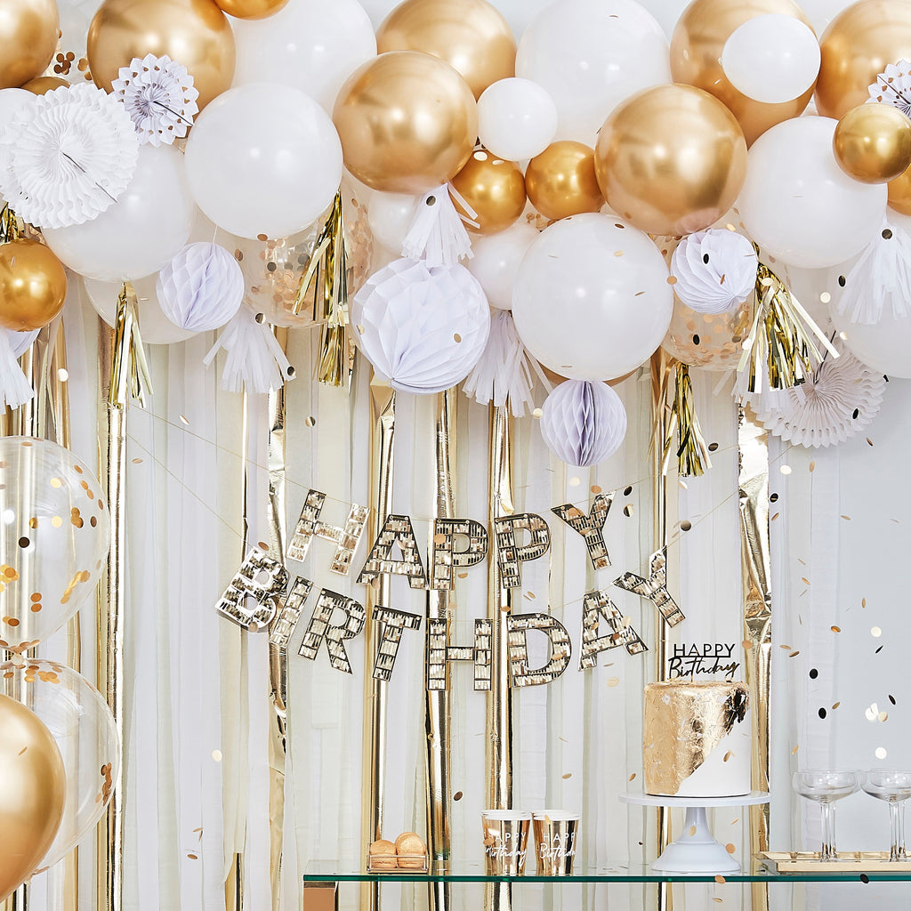 Gold Ombre 4 Number Birthday Candle