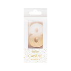 Gold Ombre 8 Number Birthday Candle