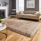 Montana Beige Luxury Shaggy Rug