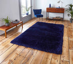 Montana Navy Blue Luxury Shaggy Rug