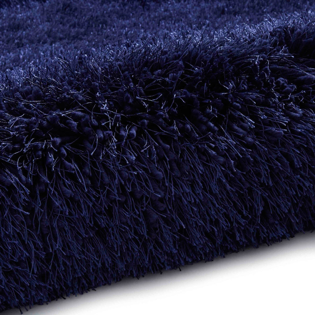 Montana Navy Blue Luxury Shaggy Rug