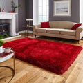 Montana Red Luxury Shaggy Rug