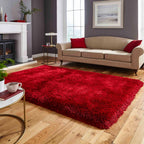 Montana Red Luxury Shaggy Rug