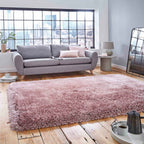 Montana Rose Pink Luxury Shaggy Rug