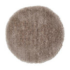 Montana Silver Grey Luxury Circle Shaggy Rug