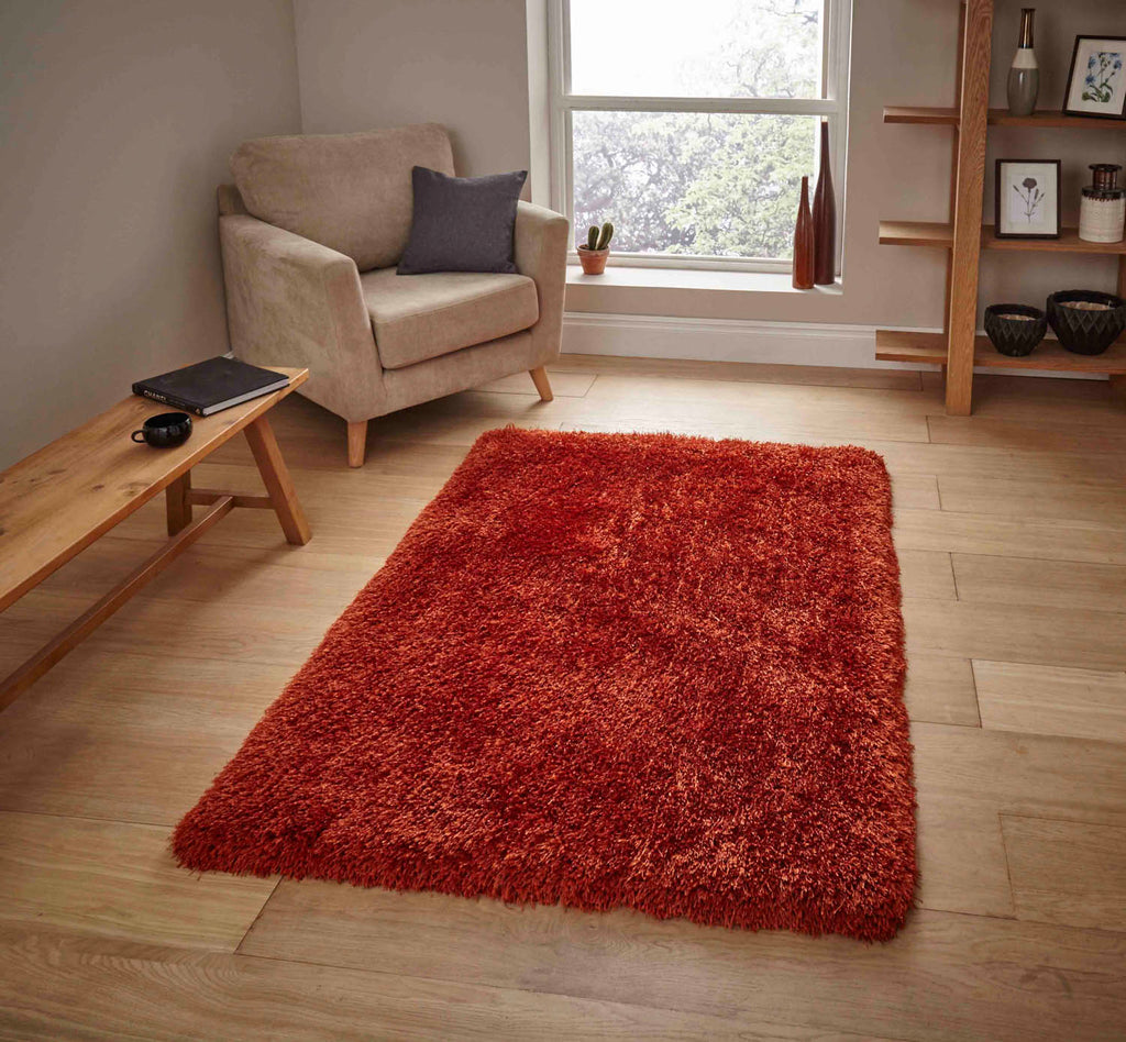 Montana Terracotta Luxury Shaggy Rug