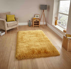 Montana Yellow Luxury Shaggy Rug