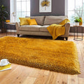 Montana Yellow Luxury Shaggy Rug