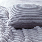 Morritz Grey Faux Fur Cushion (43cm x 43cm)