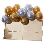 Gold Drinks Stand with Chrome Balloons- 5 Inner Pack