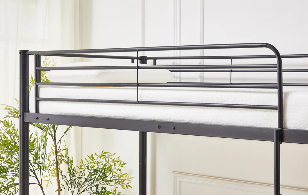 Newby Industrial Black Metal Bunk Bed