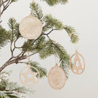 Wooden Hanging Christmas Decorations Set- 5 Inner Pack