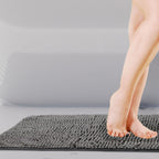 Noodle Grey Soft Touch Non-Slip Bath Mat