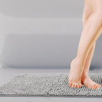 Noodle Silver Soft Touch Non-Slip Bath Mat