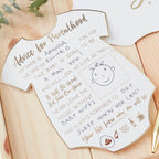 Gold Foiled Baby Shower Prediction Game Cards